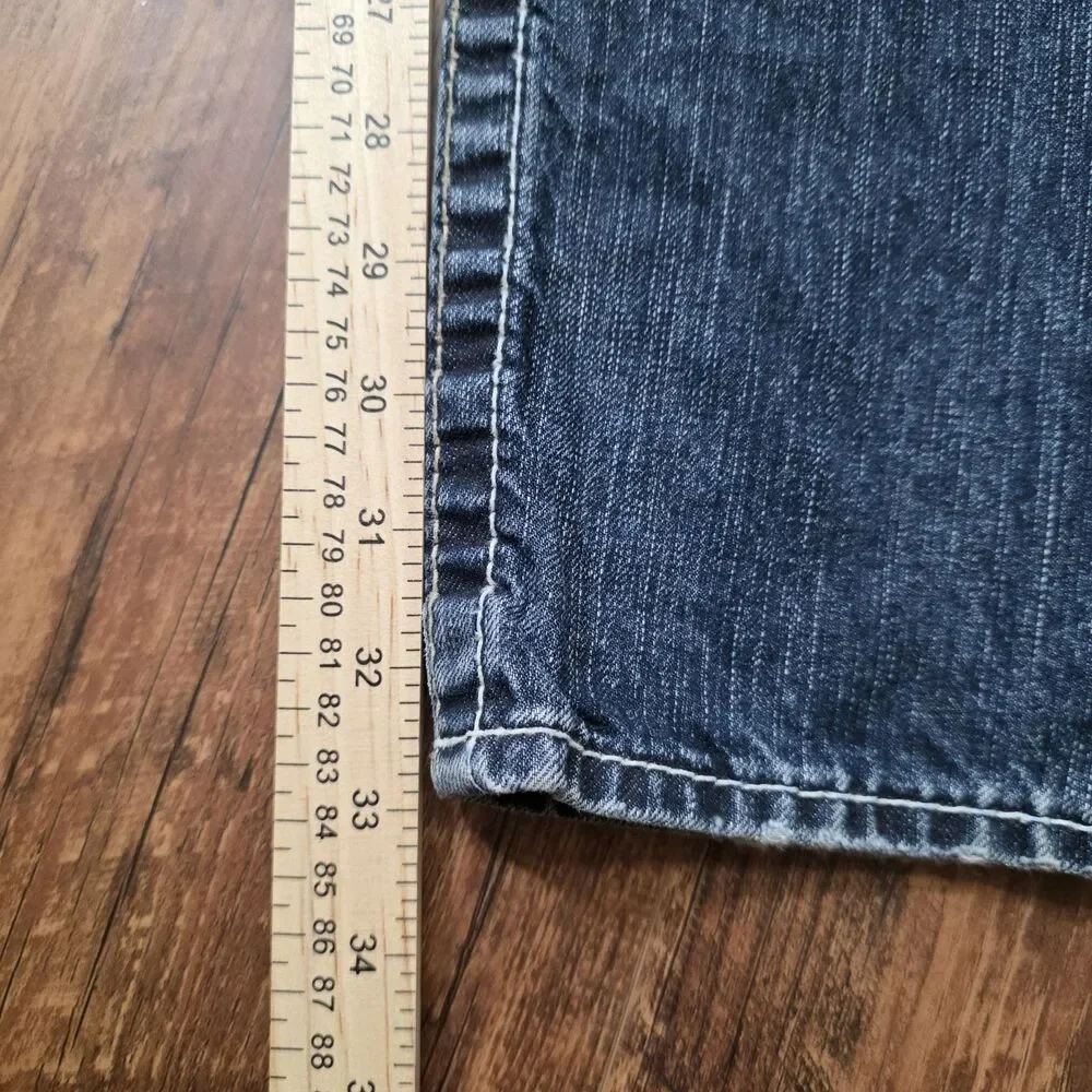 Big Star Pioneer Y2K Distressed Boot Cut Jeans 33L Buckle Exclusive